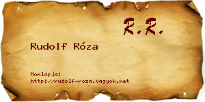 Rudolf Róza névjegykártya